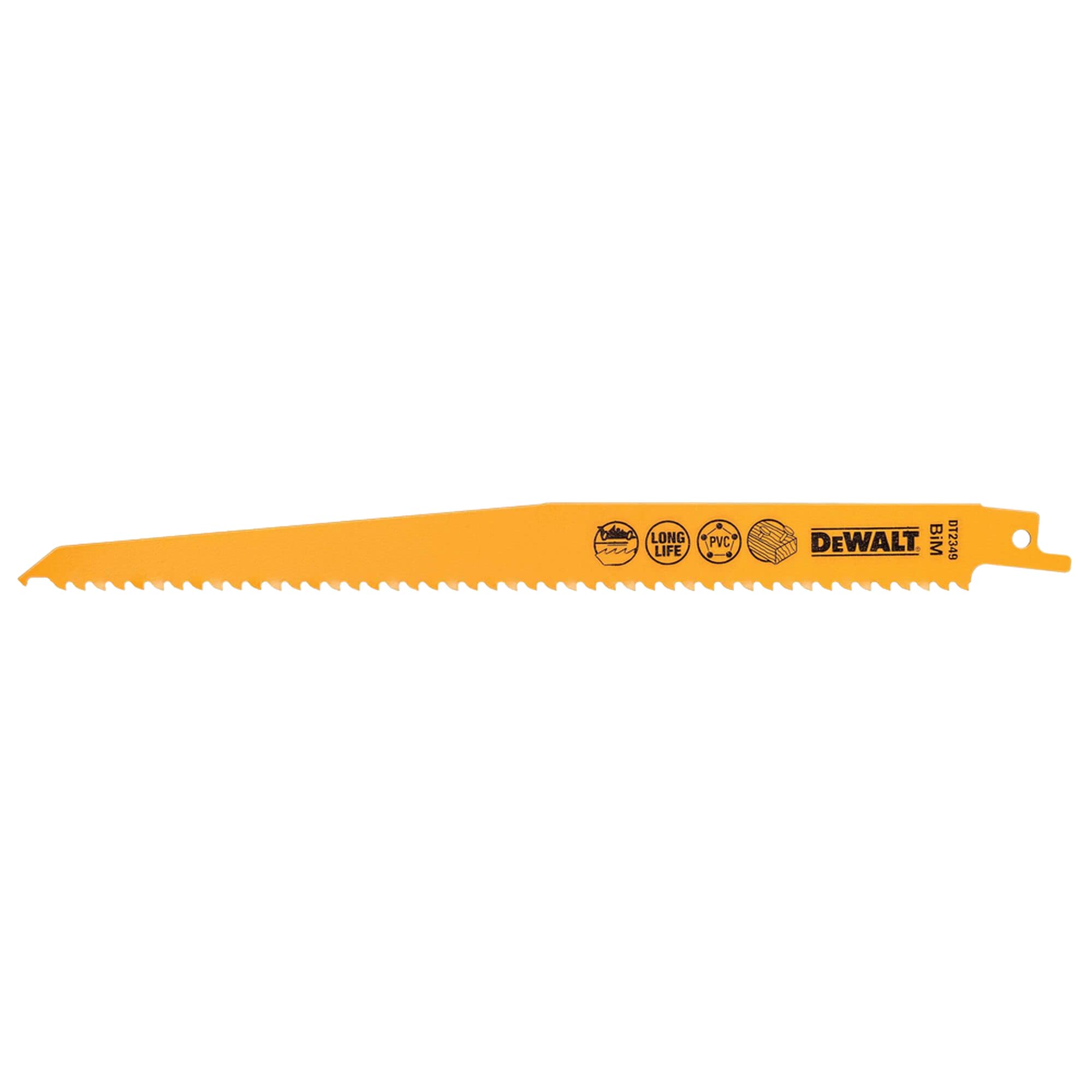 DEWALT Profesjonalny Brzeszczot sable bi-metal 228 mm dla profesjonalistów i majsterkowiczów do pracy profesjonalnej 228 mm