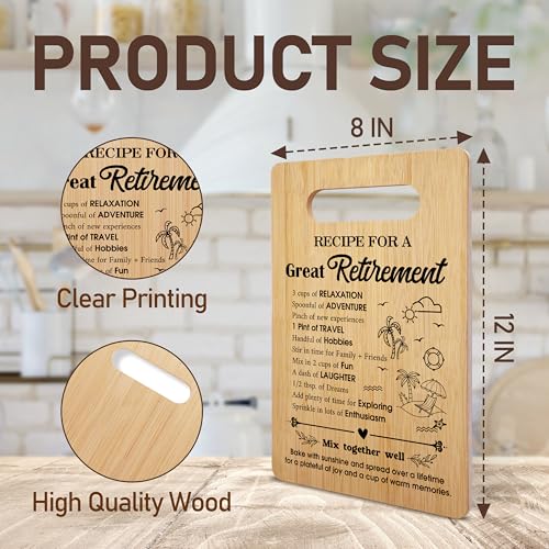 Tabla de Cortar de Bambú Rectangular para Retiro, Regalo Ideal para Mujeres y Hombres, Ideal para Quesos, Frutas, Carnes y Verduras, Decoración para Cocina miniatura 2