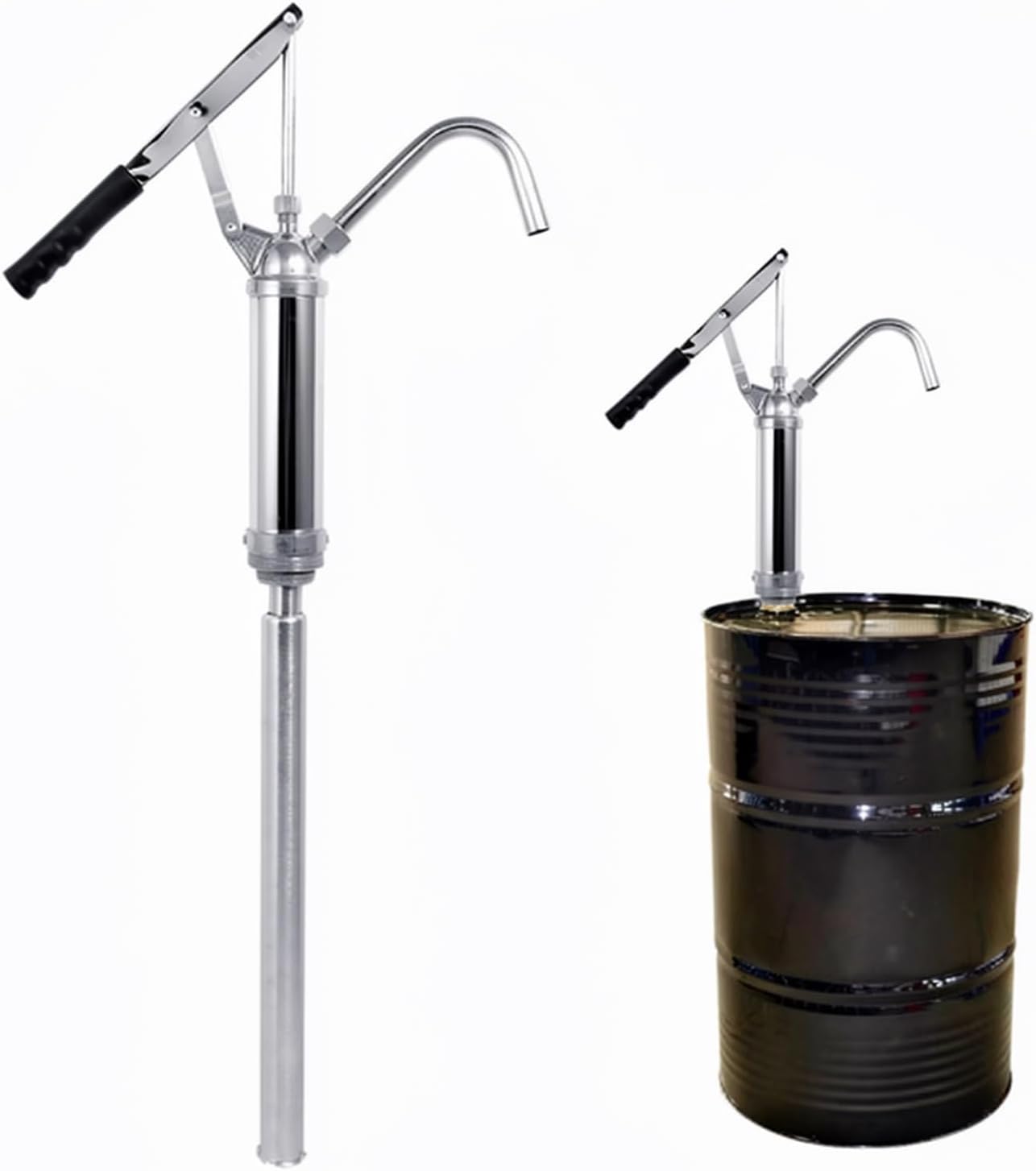 Lever Action Barrel Drum Pump, Compatible For Diesel Oil Transfer, Hand Operated Extractor Pump 9v