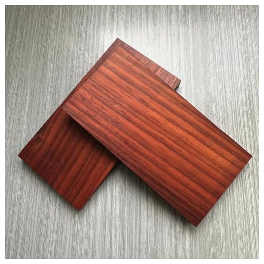 Small Woodworking Scales Blanks, 5x2.5x0.4 inch Hardwood Blanks for DIY, Pre-Cut Wood Handle Scales for Knife Handle, Gun Grips, Guitar Bodies, Necks and Craft Projects - Rhinoceros Sandalwood