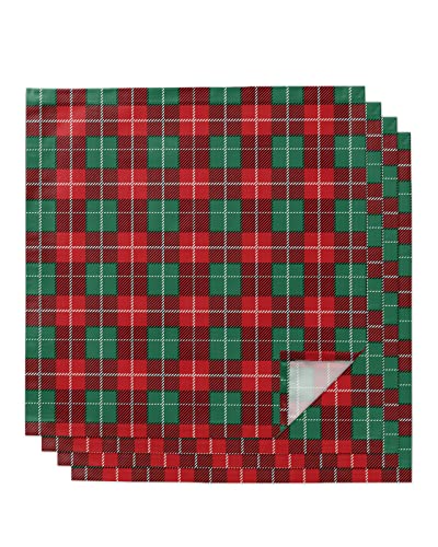 Servilletas de tela reutilizables para cena tema Navidad miniatura 1