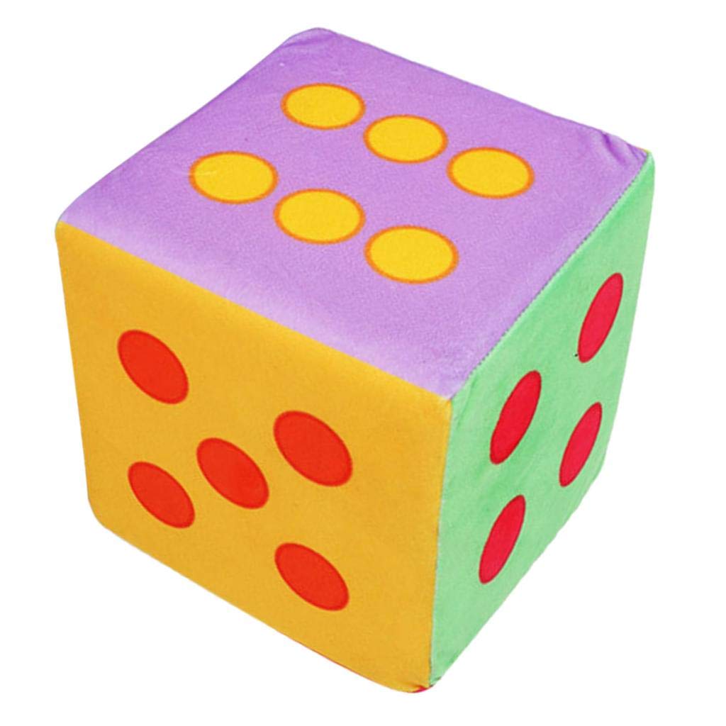 Juego de 5 dados de espuma Jumbo para jugar a los dados, suministros escolares de carnaval, 6 pulgadas, multicolor