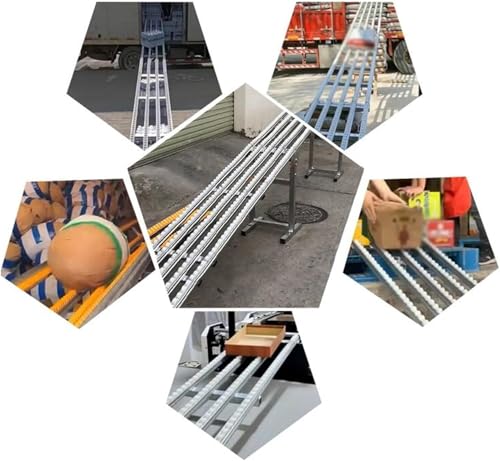 Sistema de rodillos transportadores para un almacenamiento y entrega eficientes, marco galvanizado empalmable para descarga y transporte de alta resistencia