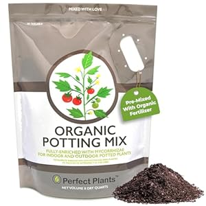 🌱 ALL NATURAL MIX Suitable For Use On Edible Plants like FRUITS & VEGETABLES 🍎 MYCORRHIZAE ENRICHMENT — Aids Root Growth as well as increased Nutrient Absorption for your Plants 💧EASY-TO-MANAGE DRAINAGE — Blended with Perfect Plants Perlite 🏺 BEST FO...