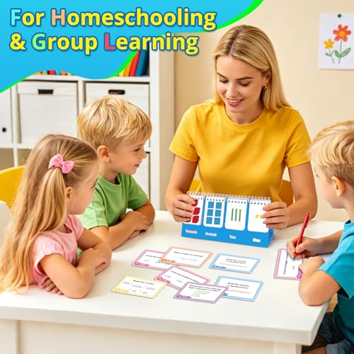 Laffunz Place Value Manipulatives Flip Chart, Math Manipulatives Kids Base Ten Blocks for Math Games Number Counting Blocks, Teacher Must Haves Elementary Classroom Homeschool Supplies - Image 4