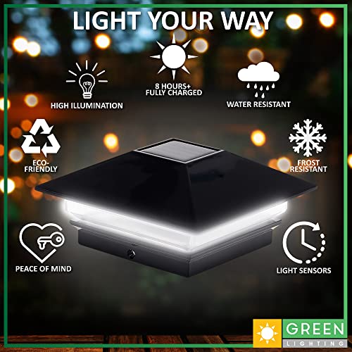 Greenlighting 12 Pack Gala Solar Led Post Lights Post Cap Slim Light For 4X4 Nominal Wood Posts And 4 X 4 Pvc Or Vinyl Posts (Black) #TOP3