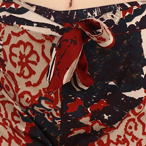 Image of POPWINGS Casual Beige Floral Printed Shorts