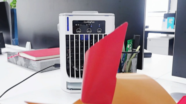 最新版★冷風機 冷風扇 卓上冷風機 500ml大容量タンク USB給電 Amazon | 冷風機 冷風扇 強力 【2024新登場!】 MACWE 卓上クーラー