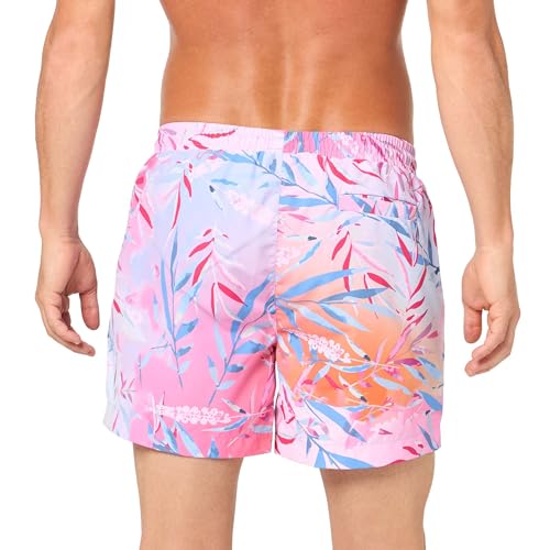 HUGO Men's Standard Tropical Leaf Swim Trunk2