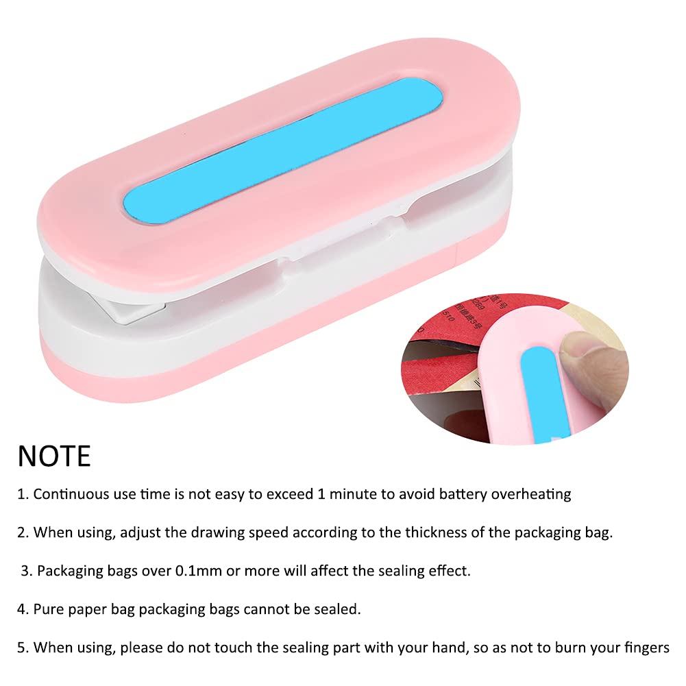Mini Bag Sealer, Simple Dual Purpose Sealing Machine Fast Hand Held Plastic Convenient Vacuum Sealer For Chip Bags Food Storage