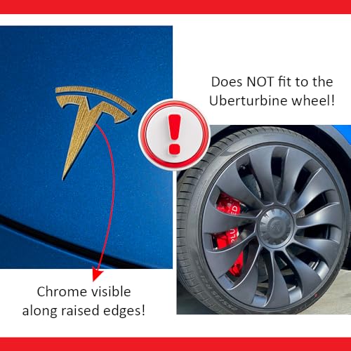 Image of IPG Compatible with Model Y Decal (8 Logo Set) Stickers Set Personalize Your Vehicle (Brushed Gold)