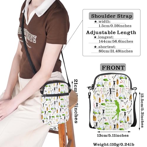 CMNIM Golf Gifts Funny Golfer Gifts The Most Important Shot In Golf Is The Next One Crossbody Bag Golf Player Team Club Gifts4