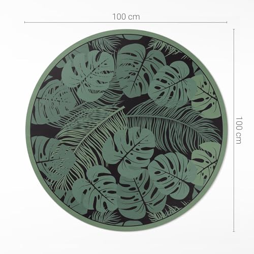 Tapis vinyle de cuisine rond ø100 cm idéal pour protéger le sol de la maison - 4