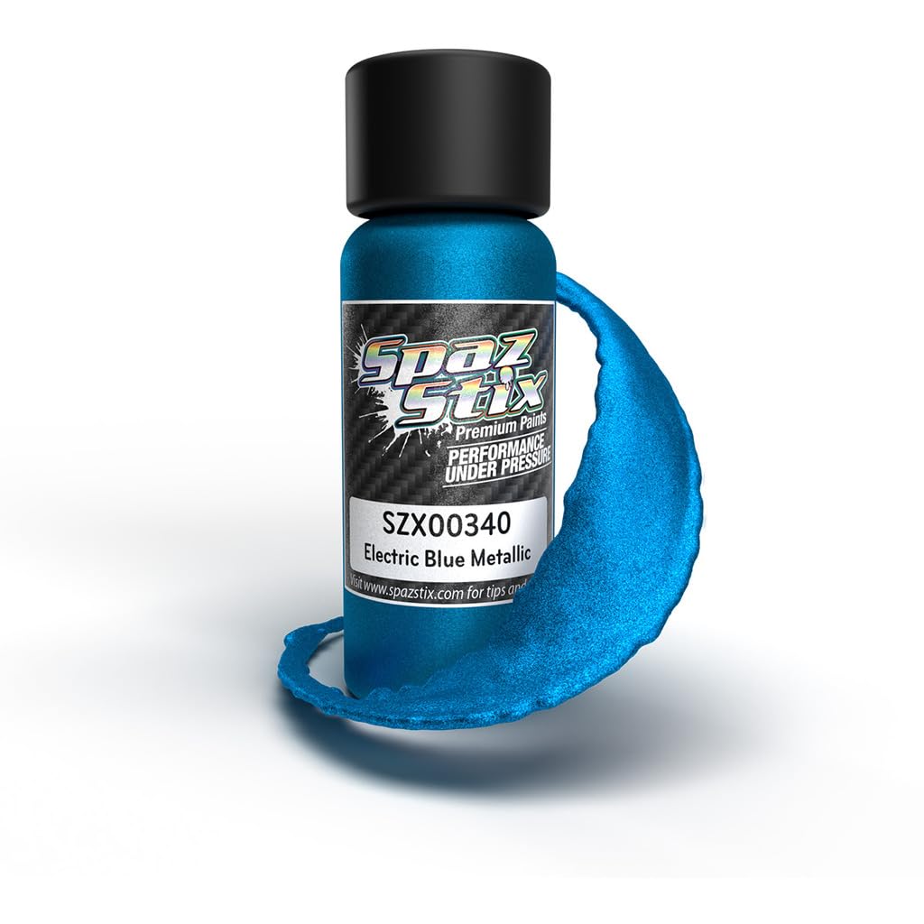 ハリウッドエアー Amazon.com: Spaz Stix Electric Blue Metallic Airbrush Ready Paint