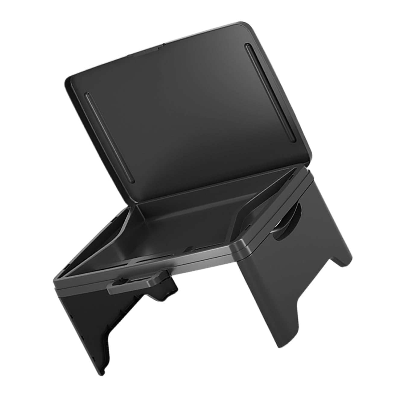 SEWACC Black Folding Lap Desk Portable Laptop Tray Storage Compartment Multifunctional Table for Eating Writing and Reading Bed for Boys and Girls and Adults
