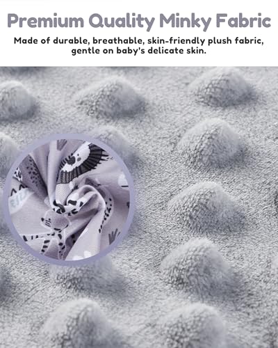 Image of BOMOLOUR Seat Cover Compatible with Bumbo and Nuby Seat, Removable Breathable Baby Floor Seat Cover for Boys and Girls, Seat Not Included (Grey Animal)