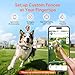 Meowant GPS Wireless Dog Fence &Training Collar with Remote, Free App, 82ft to 7000ft Electric Fence, Waterproof LCD Collar, 3 Training Modes, for Dogs Over 10Lbs, Outdoors