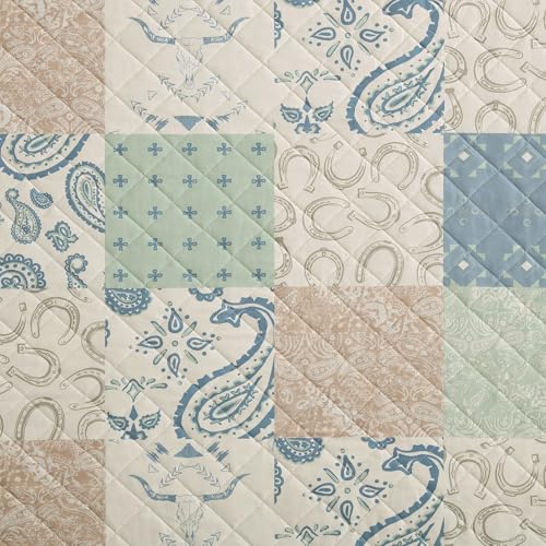 Image of Paseo Road Patchwork 3 Piece Queen Size Quilt Set