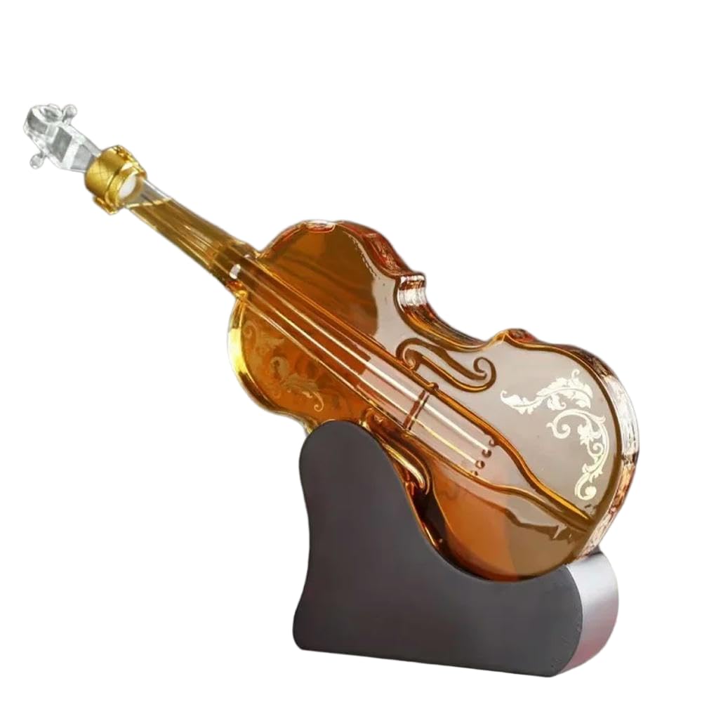 Wysoka butelka wina ze szkła borokrzemowego gitara skrzypce karafka zestaw pogrubiony przezroczysty rzemiosło dekoracja