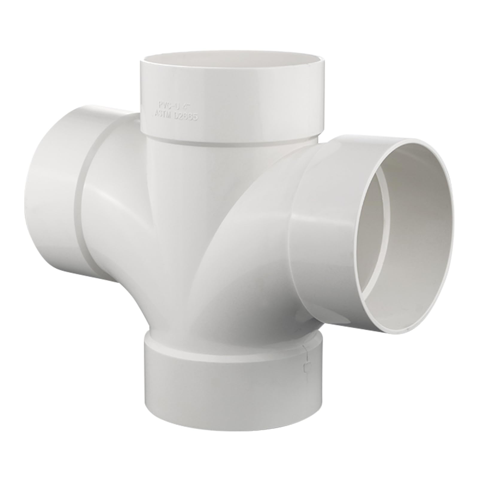Amazon.com: 4x4x4x4 PVC DWV Double Sanitary Tripple TEE Street for
