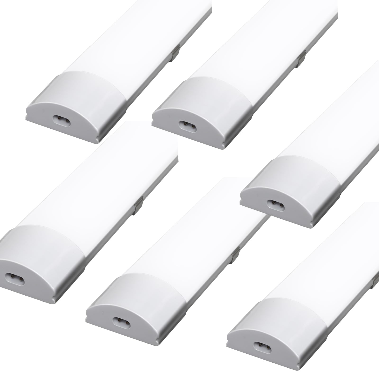 Lámpara LED para ambientes húmedos, 60 cm, 18 W, 1530 lm, IP65, resistente al agua, lámpara de taller, 4000 K, blanco neutro, tubo fluorescente, lámpara LED para garaje, sótano, cocina, baño,