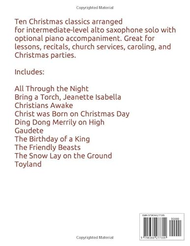 10 Christmas Solos for Alto Sax with Piano Accompaniment: Vol. 5