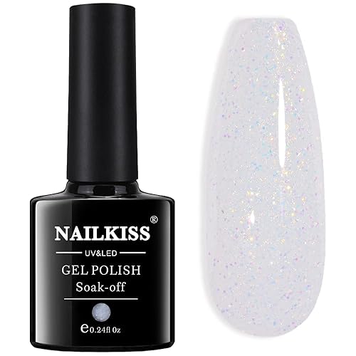 NAILKISS Esmalte de uñas de gel holográfico con purpurina, esmalte de gel brillante con purpurina, gel UV con purpurina brillante para arte de uñas, NAILKISS Esmalte de uñas de gel holográfico con purpurina, esmalte de gel brillante con purpurina, gel UV con purpurina brillante para arte de uñas,