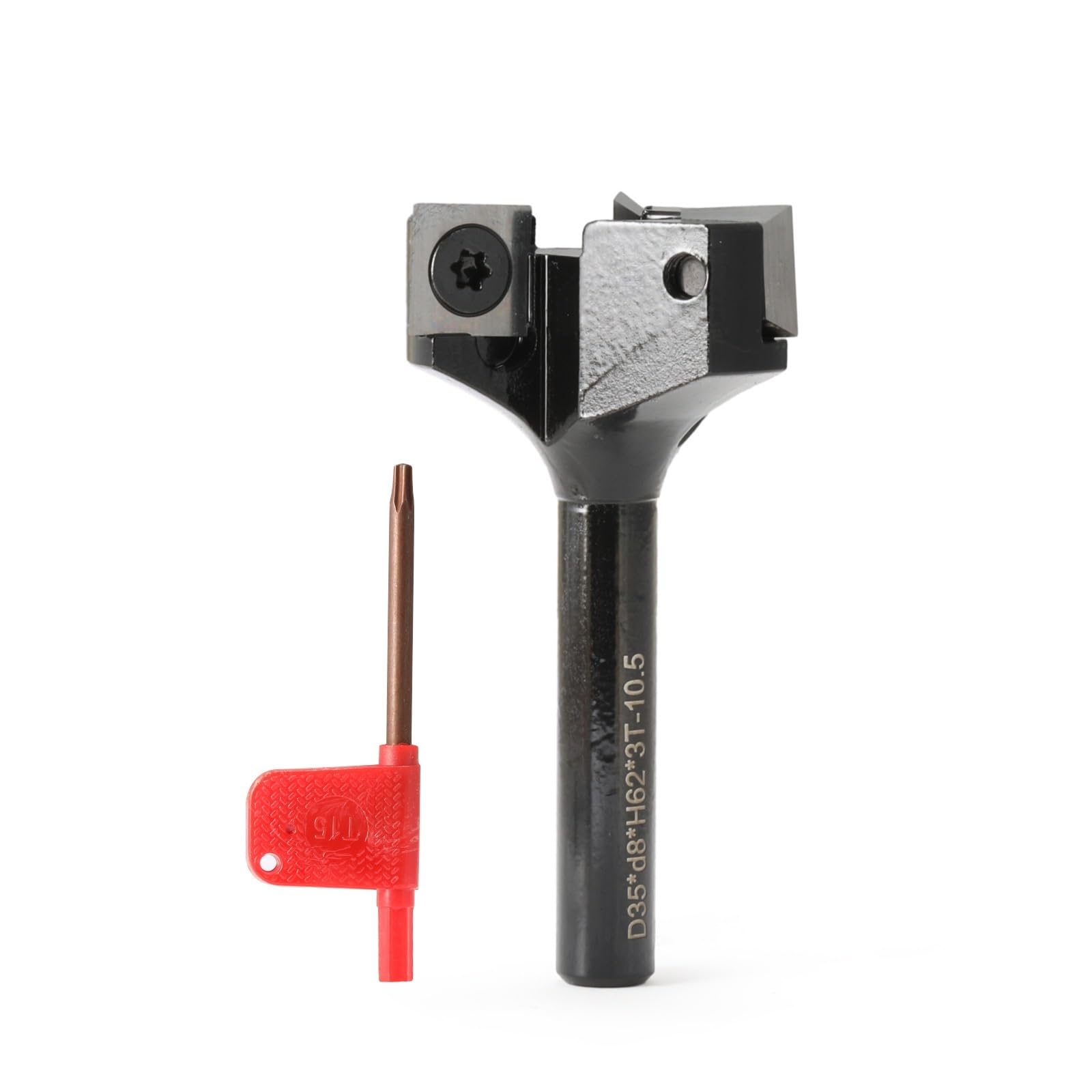 Fresa for fresatura con rompitruciolo a 3 taglienti e pulizia inferiore con gambo da 8 mm/12 mm/1-2" e inserti sostituibili(S12.7*D61*H65-3T)