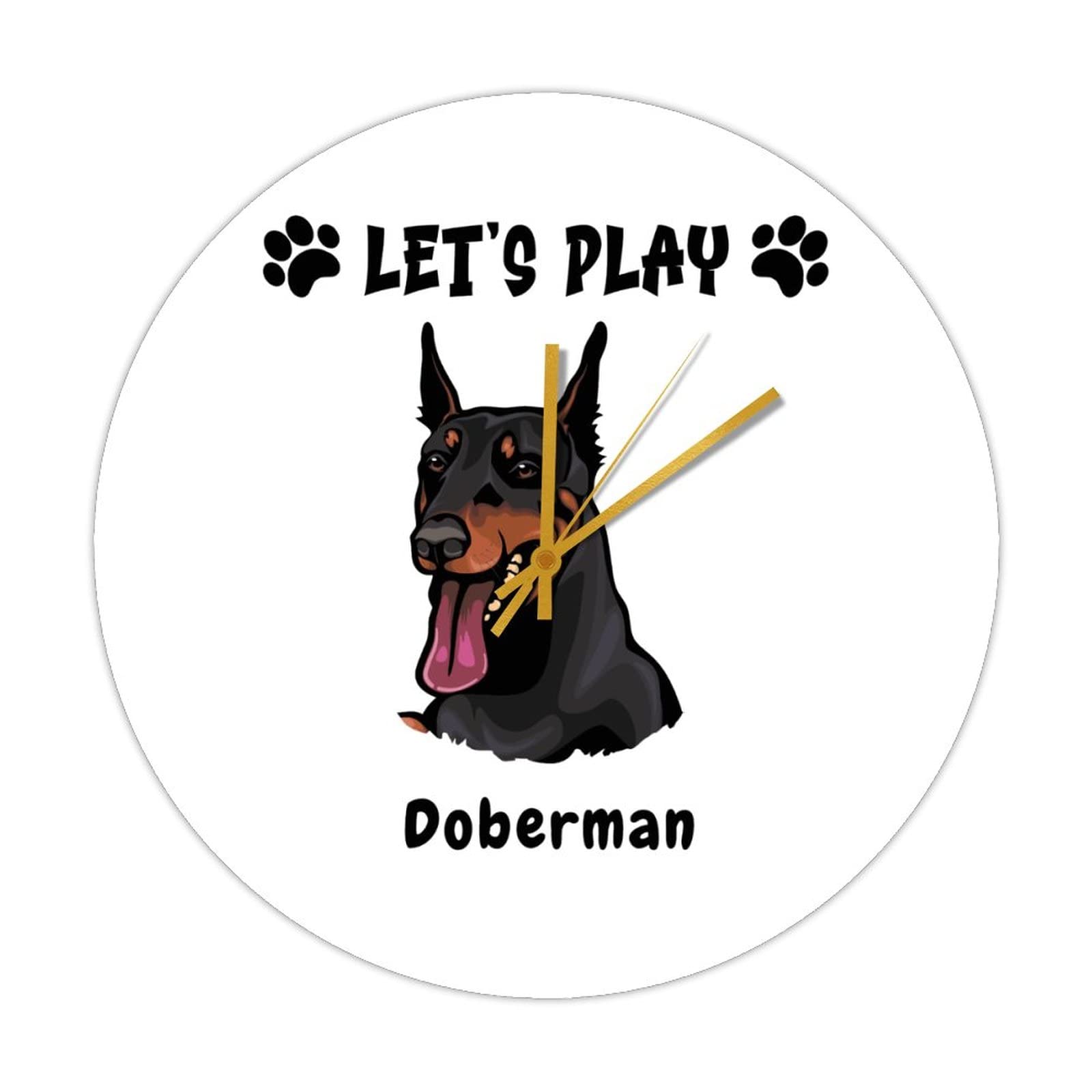 Horloge Dobermann silencieuse pour stopper le tic-tac dans votre salon en bois
