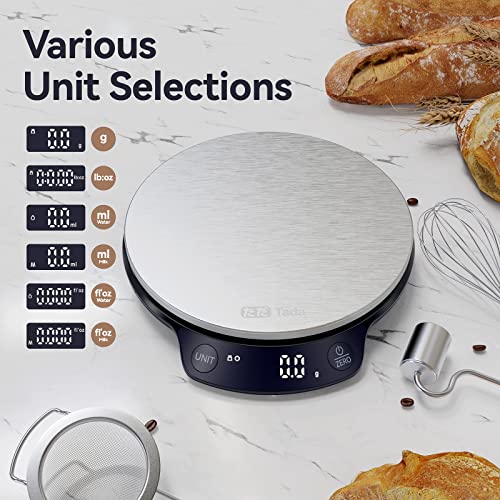 Tada Digital Food Kitchen Scale 11Lb/5Kg With 0.01Oz/0.1G Precision For Cooking, Baking, Nutrition And Diet Weight Ounces And Grams, Stainless Steel #TOP1