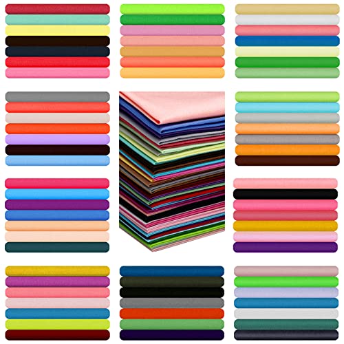 Tudomro 120 Pcs Cotton Fabric Square 10 x 10 Solid Cotton Fabric Bundles Multicolor Sewing Squares Color Analysis Draping Kit Fat Quarters for Patchwork Sewing DIY Crafting Quilting Beginners