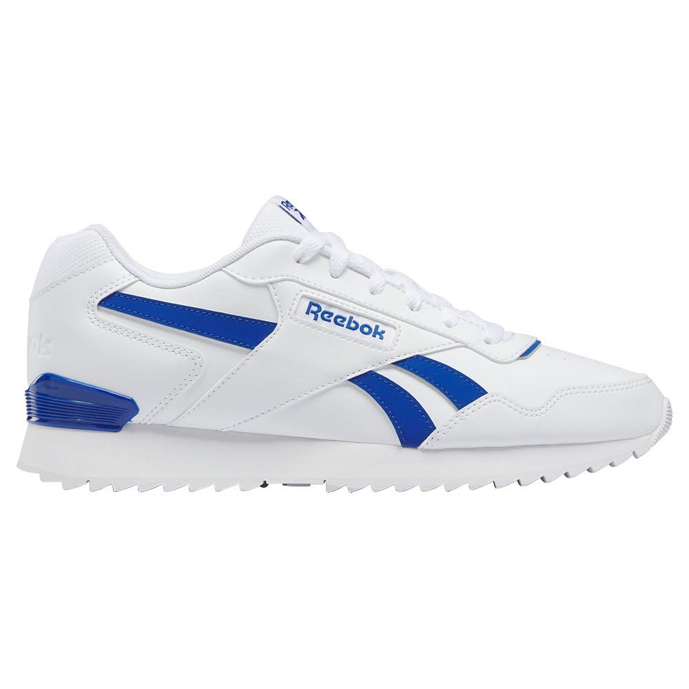 Reebok Men Glide Ripple Clip Sneaker, FTWR White/Vector Blue/FTWR White, 4.5