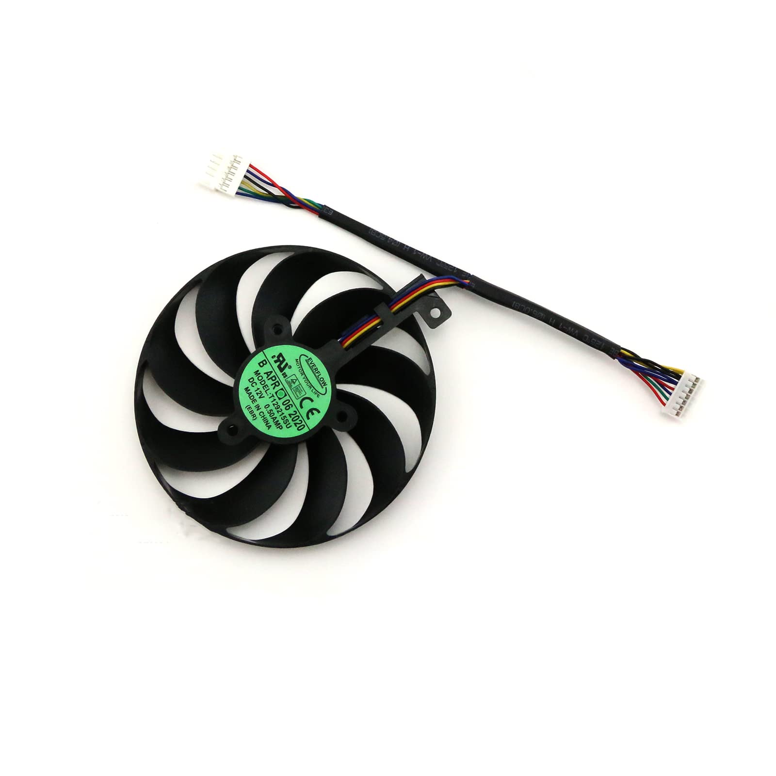 Ventilateur de refroidissement pour carte graphique T129215SU pour ASUS ROG RTX2060 2070S 2080ti RX5700XT Pièce de rechange (ventilateur gauche + milieu + droit)