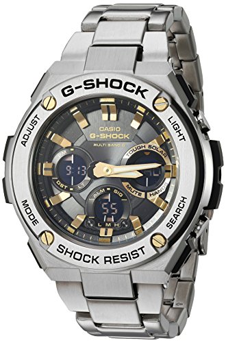 Casio Men 's ' G - Shock ' Quartz�X�e�����X�X�`�[��Casual Watch , Color : silver-toned (���f��: gst-w110d-1 a9cf )