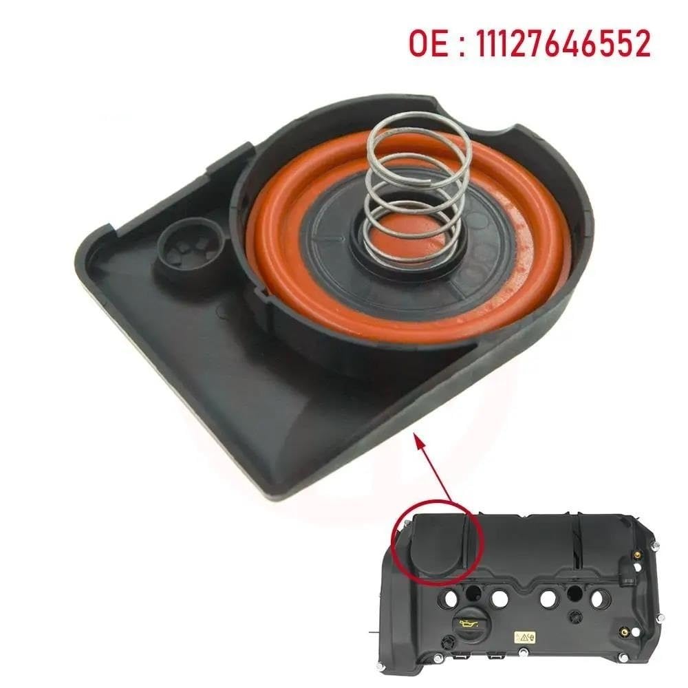 Guarnizioni valvole motore 11127646552 Kit Di Riparazione Coperchio Valvola PCV Motore Con Membrana Per BMW Per Mini Per Cooper N13 F20/F30 Serie 1 3 11127646553 Copertura valvola(1 pc)