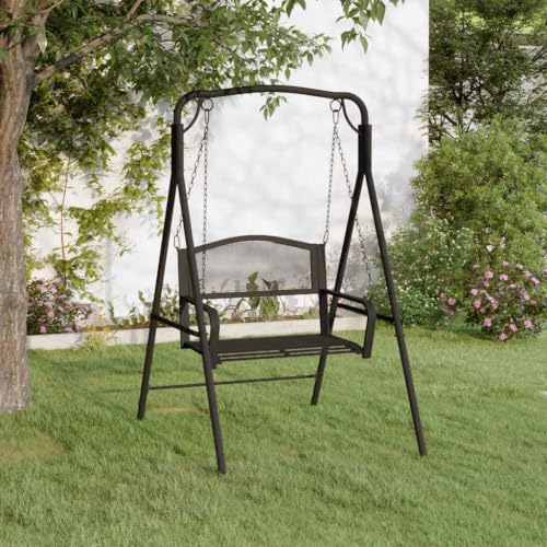 Asiento estable para uso al aire libre en acero negro elegante 2