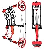 Multi-Purpose Compound Bow Set, Dual-Use for Arrows and Steel Balls, 30-70LBS Adjustable, Left/Right Hand Avalible,CNC Short Axle 19' for Adult Outdoor Hunting Target Archery Shooting Training