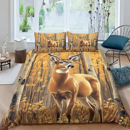 Housse de couette cerf 135x200 microfibre imprimé 3D - 4