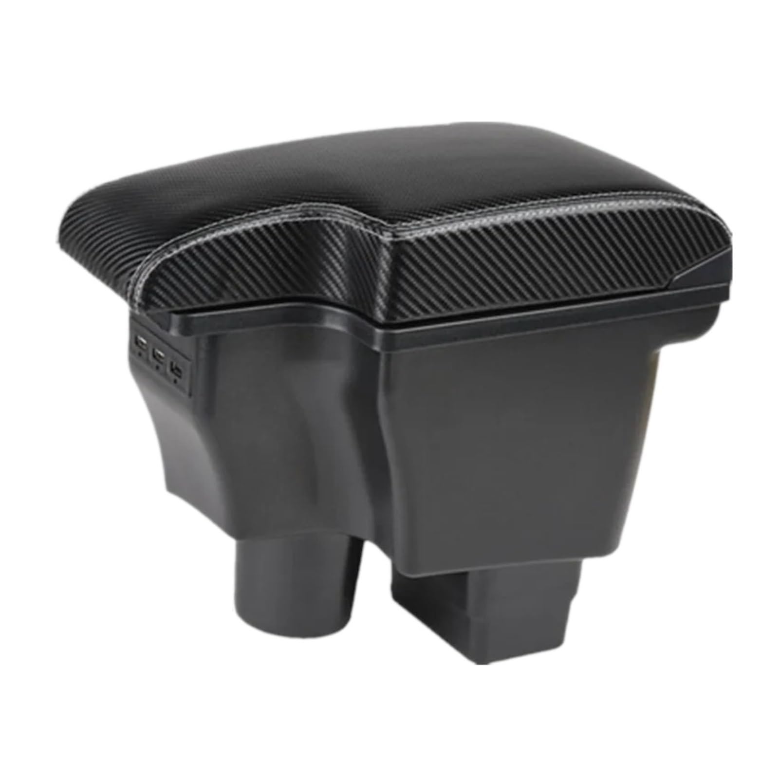 Umdjju C3 Carbon Fiber For Mazda For Cx-3 For 2 For Skyactiv Car Armrest Box Storage Charging With Usb Dedicated Retrofit Interior Accessories Car Centre Console Armrest Box(C3 Carbon Fiber)