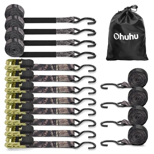 How to use ohuhu luggage strap Ohuhu Ratchet Tie Down Straps - 8-Pack