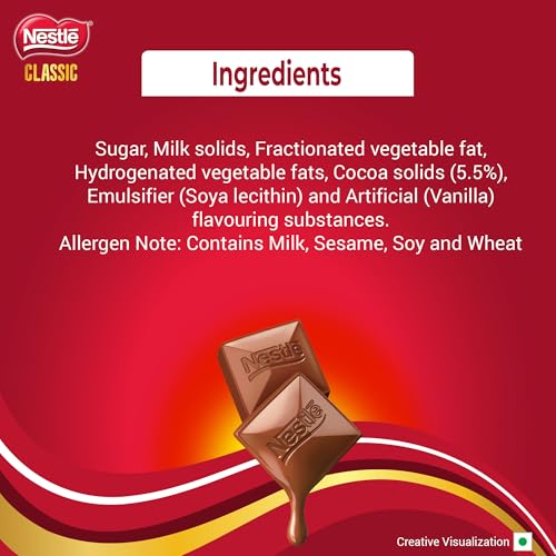 Image of Nestle Classic Choco Bar, Rich & Creamy Milk Treat, 17g