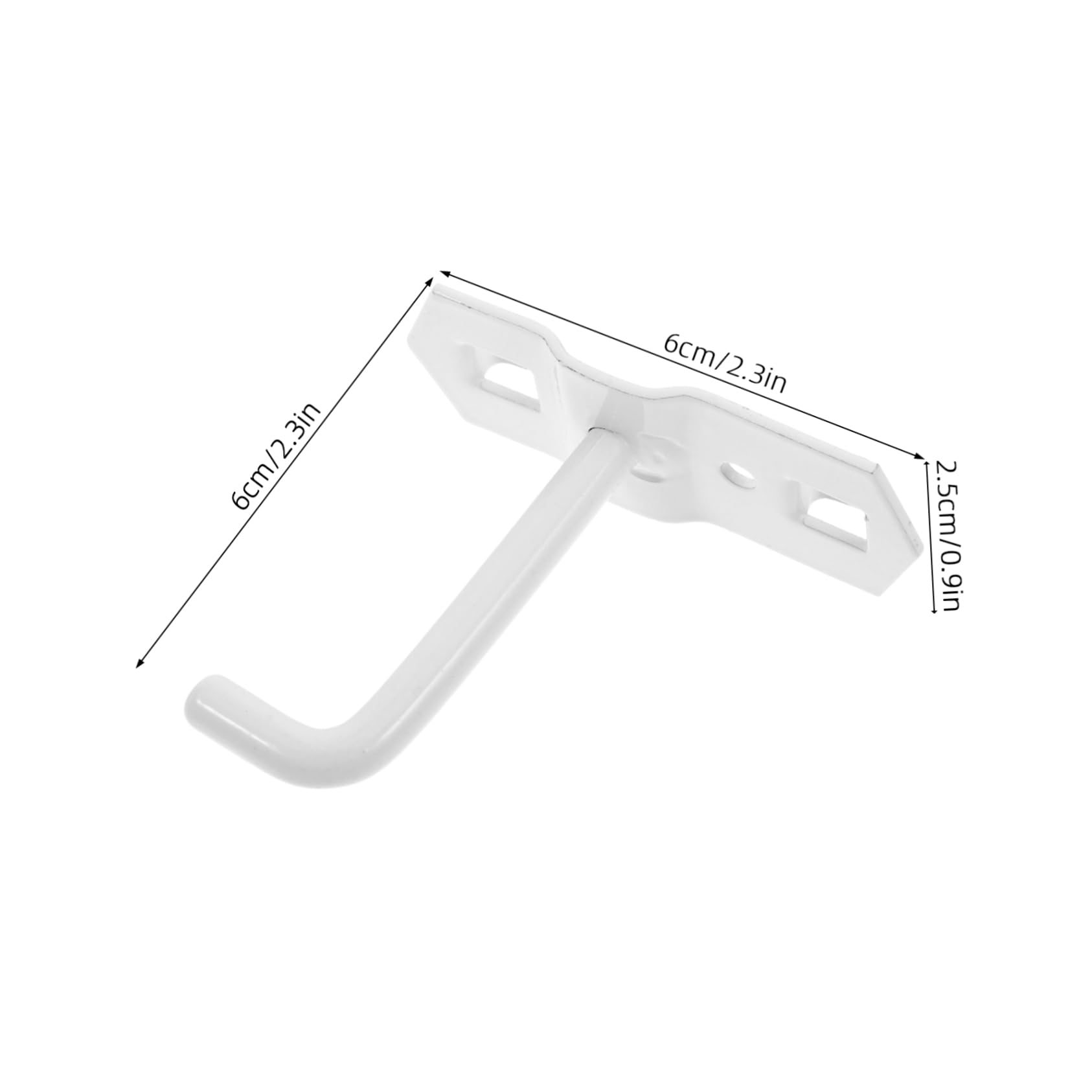 MUCKLILY 10pcs Square Hole Pegboard Hooks for Wall Mount Display Heavy Duty Shelf Rack Hooks