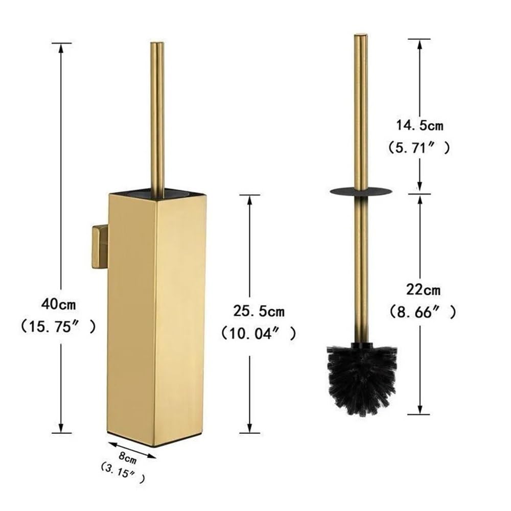 Herramienta de fregado Cepillo de baño Cuadrado Lujo Ligero, Acero Inoxidable, for Montar en el Suelo Limpieza Profunda del baño(Floor-Brushed Silver)