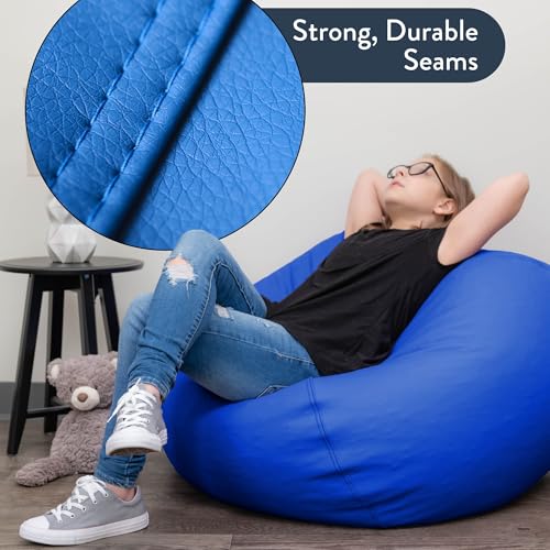 Children's Factory 35" Kids Bean Bag Chairs, Flexible Seating Classroom Furniture, Beanbag Ideal for Boy/Girl Toddler Daycare or Playroom, Blue (CF610-005) by Children's Factory - Image 5