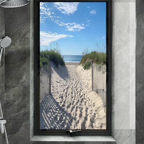 Vinilo Decorativo para Ventana Vista Rústica Oceánica 27.6x47.2 in miniatura 2