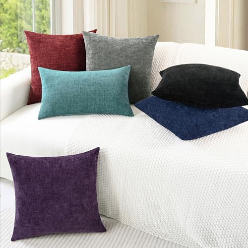 image for CaliTime Throw Pillow Covers Decorative 22 X 22 Inches Pack of 2 Cozy 
