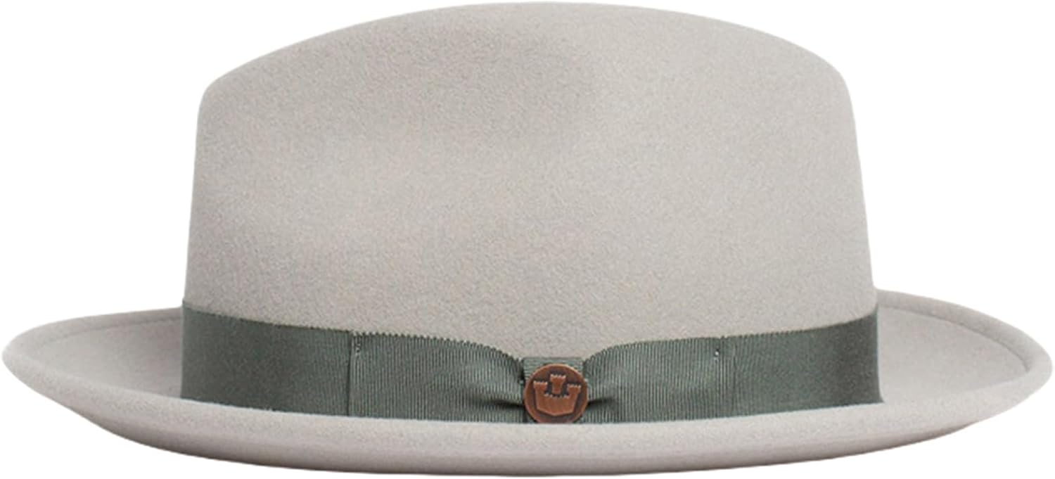 ウールホンブルグパナマ帽子ポークパイ帽子女性男性写真小道具西洋男性女性ユニセックス着用帽子