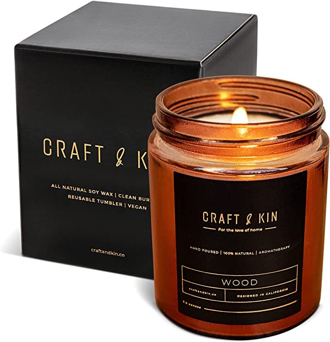 Vela aromática y difusor de varillas con aroma a madera miniatura 6