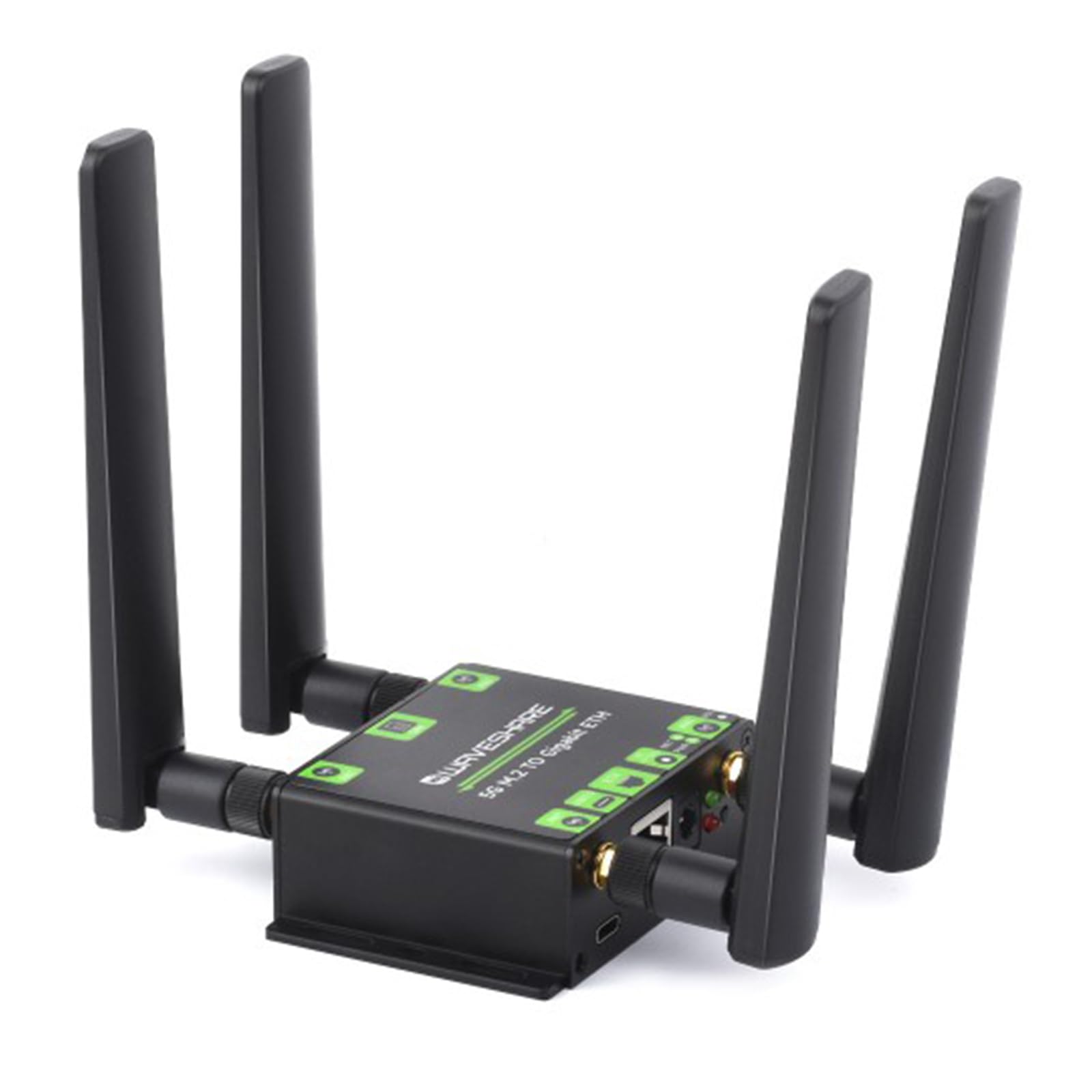 5G M.2 To Gigabit Ethernet Converter 5G M.2 To USB3.1 Aluminum Alloy Case Wall-Mount Support Quad Antennas Onboard M.2 Key B Interface USB3.1 Port Without 5G Module