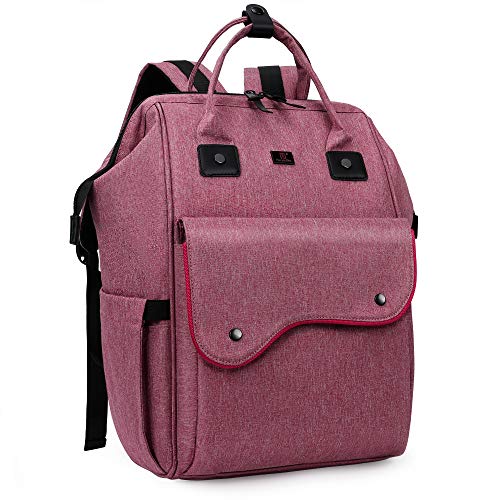 Rugzak met 17 inch laptopvak 40L Rugtas voor Mannen/Vrouwen Anti-diefstal waterbestendig Backpack Tas voor School/Werk/Reizen (Watermeloen rood)